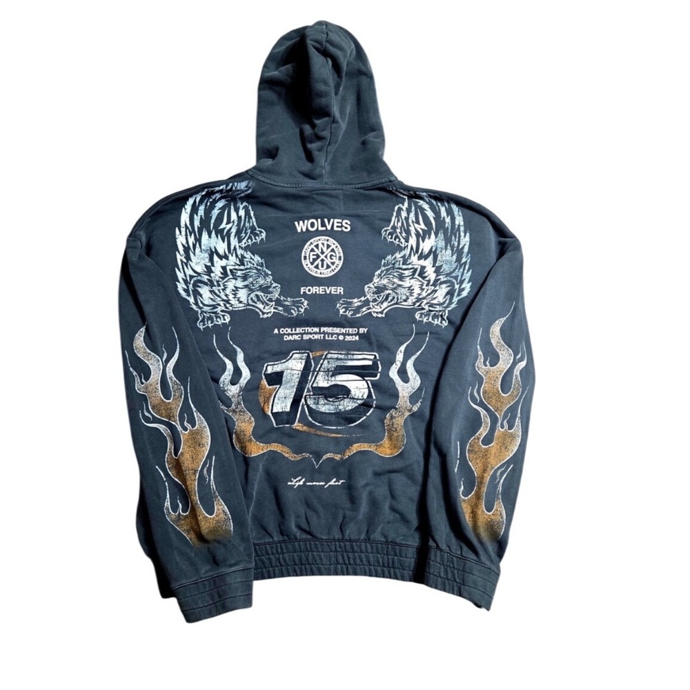 Darc Sport  Bushido Life Moves Fast Zip Up Jacket Size L